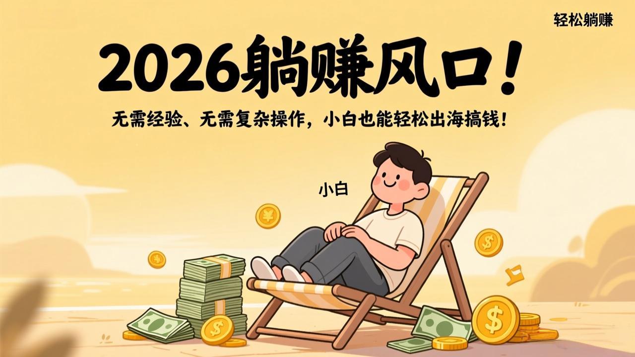 2026躺赚风口！无需经验、无需复杂操作，小白也能轻松出海搞钱！-小创项目网
