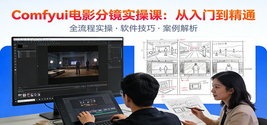 ComfyUI电影分镜实操课：分镜一致性，全流程AI视频制作，零基础也能做专业分镜-小创项目网