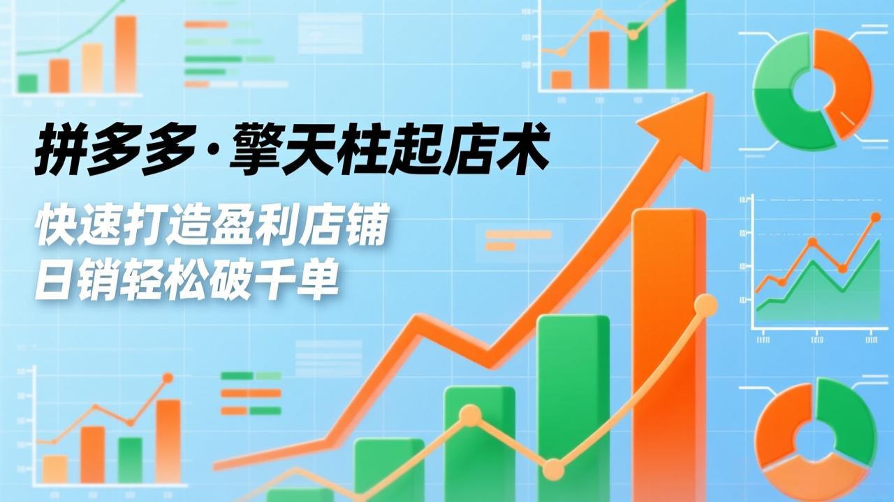 拼多多·擎天柱起店术，爆流布局、利润起飞、不断流，快速打造盈利店铺，日销破千单(更新-小创项目网