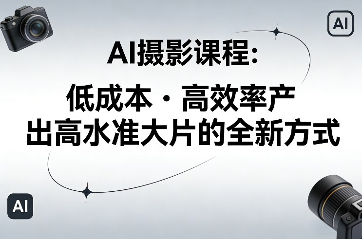 AI摄影课程，低成本高效率产出高水准大片的全新方式-小创项目网