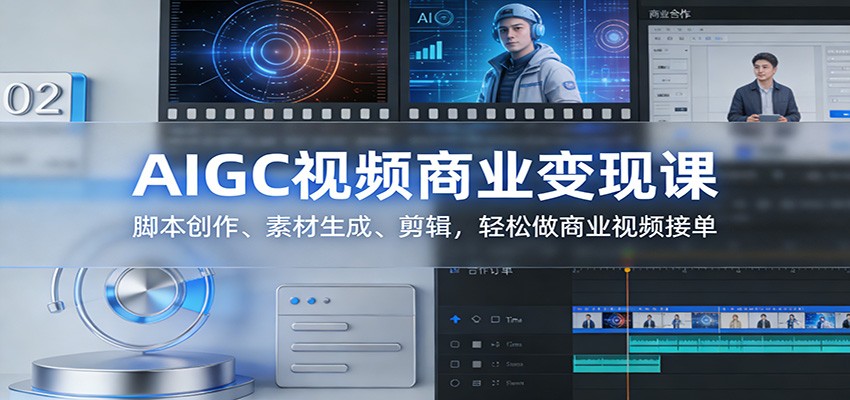 AIGC视频商业变现课：脚本创作、素材生成、剪辑，轻松做商业视频接单-小创项目网